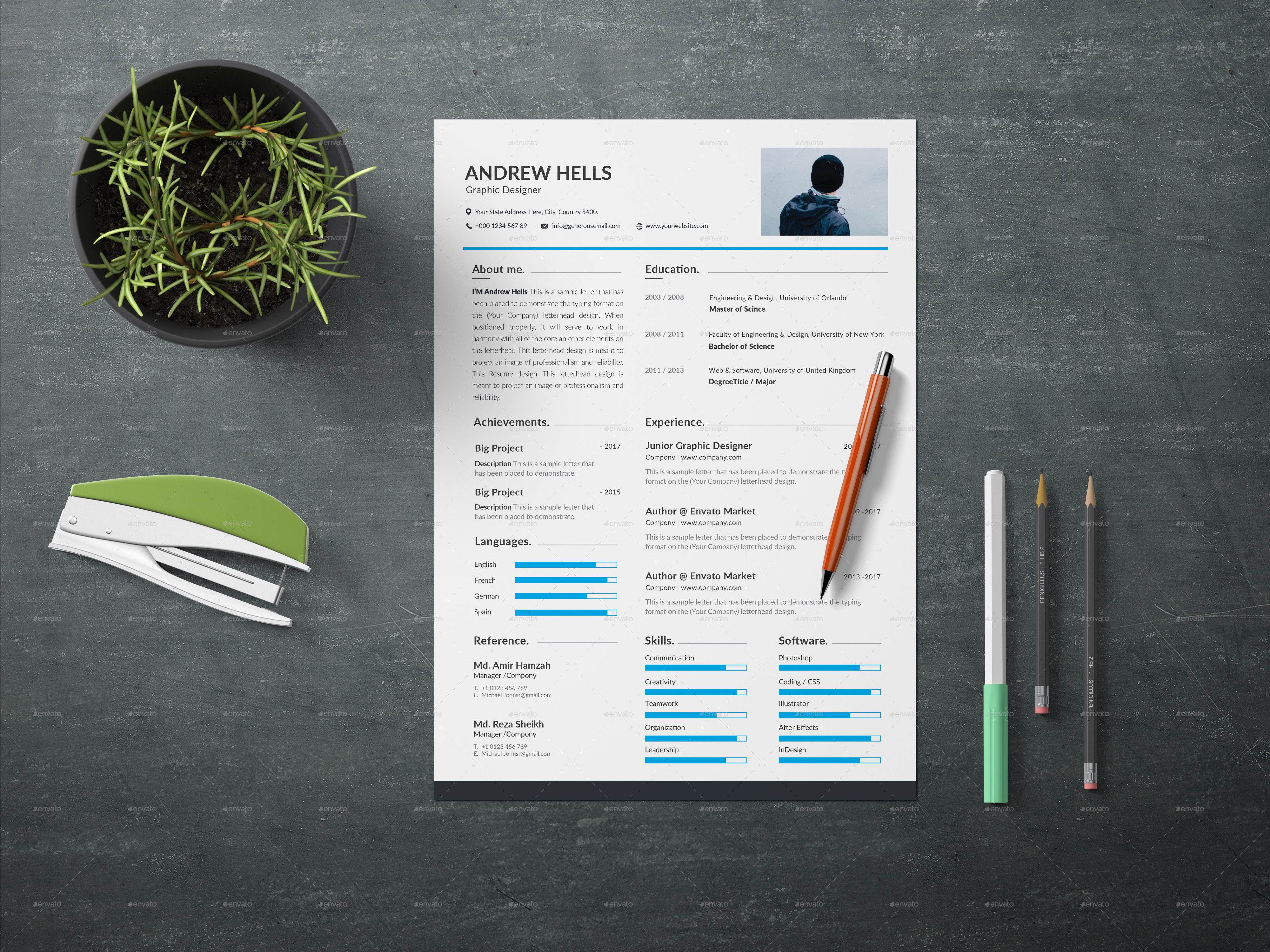 Resume Cv Bundle In Print Templates Graphicriver